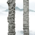 Coluna de pedra dragão de relevo personalizada